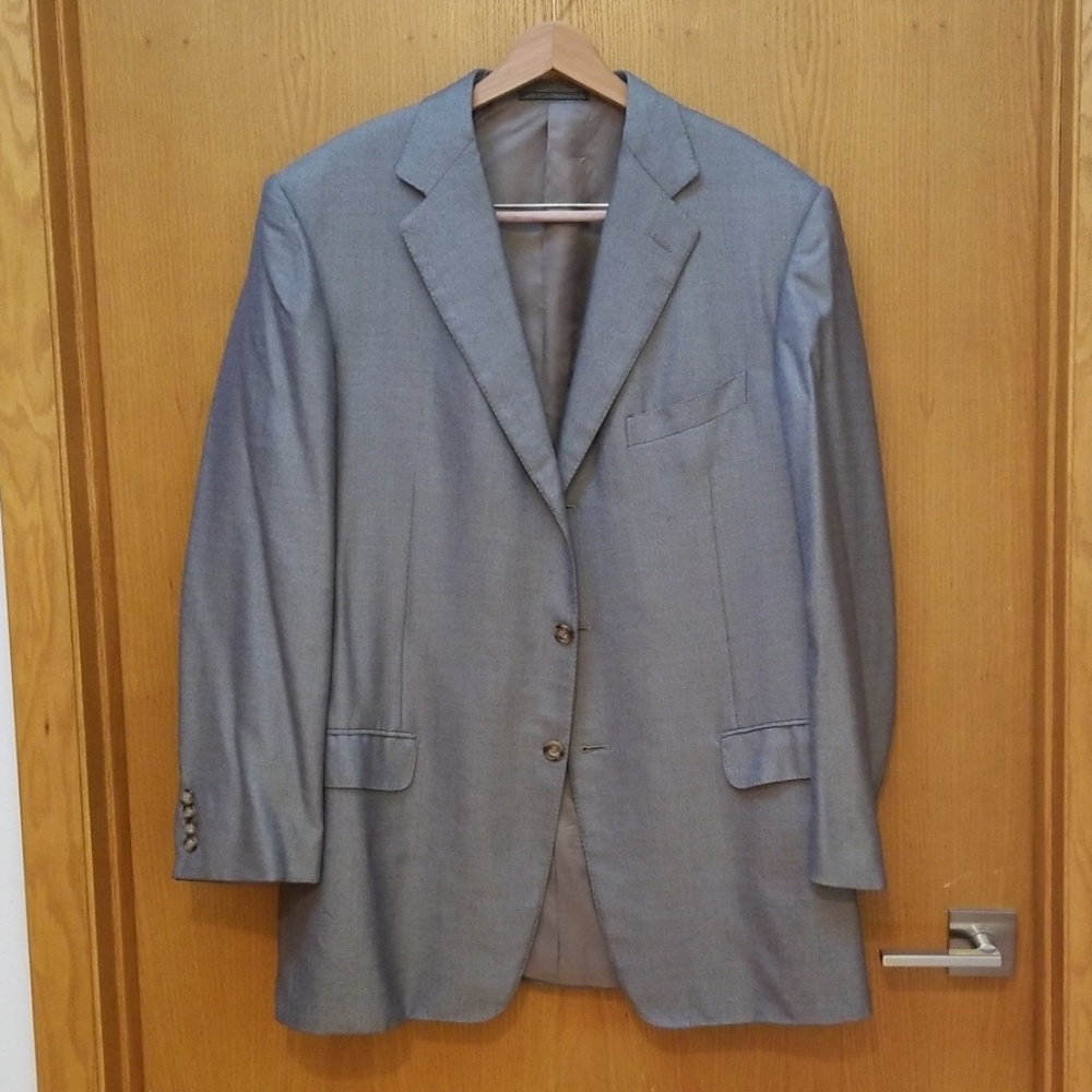 Ermenegildo Zegna Blue Green Silver Blazer 48 Suit